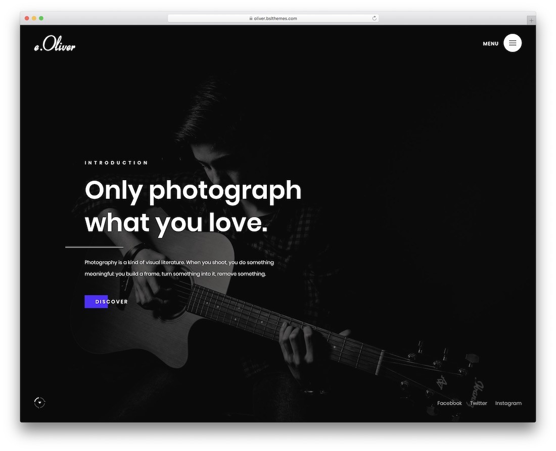 thème wordpress minimaliste oliver