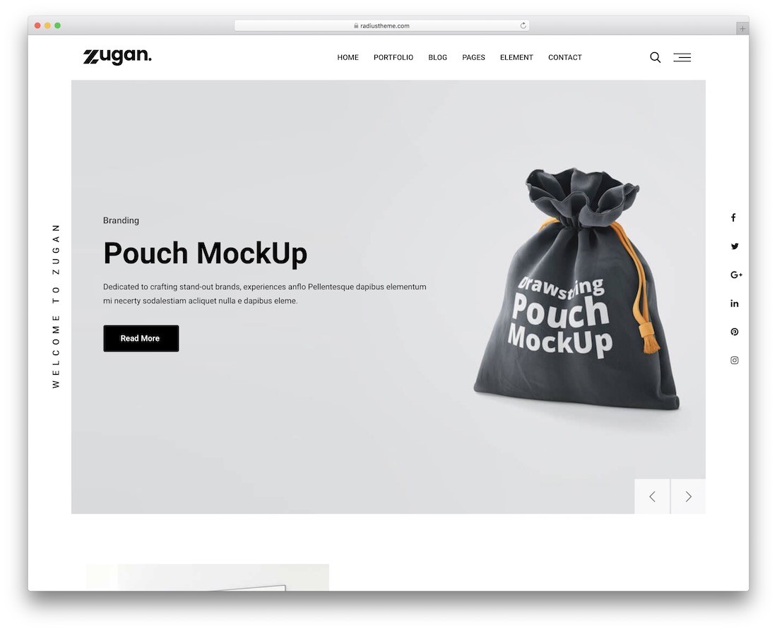 zugan temă wordpress simplă