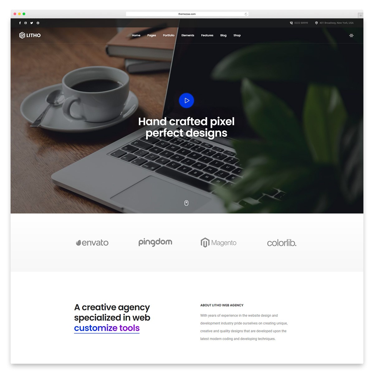 litho simplă temă wordpress