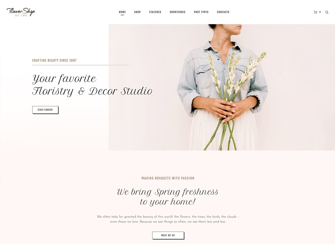 Çiçekçi | Çiçekçi Butik ve Dekorasyon Mağazası WordPress Teması