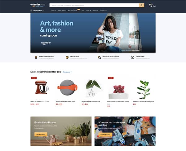 woondershop woocommerce موضوع