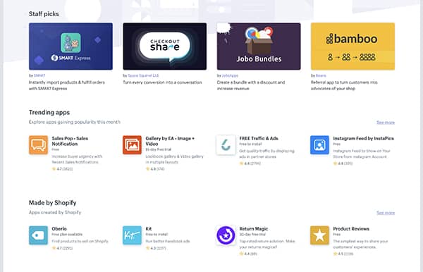 تطبيقات Shopfy