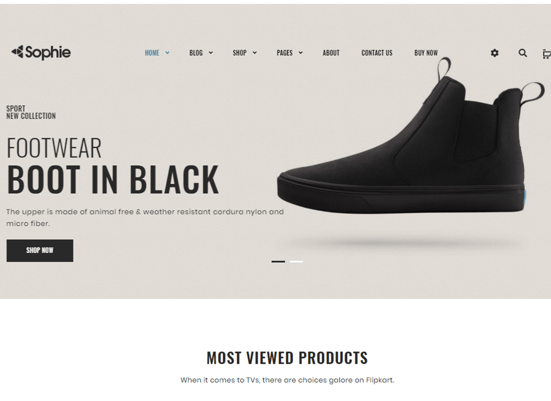 Sophie – Thème WooCommerce réactif