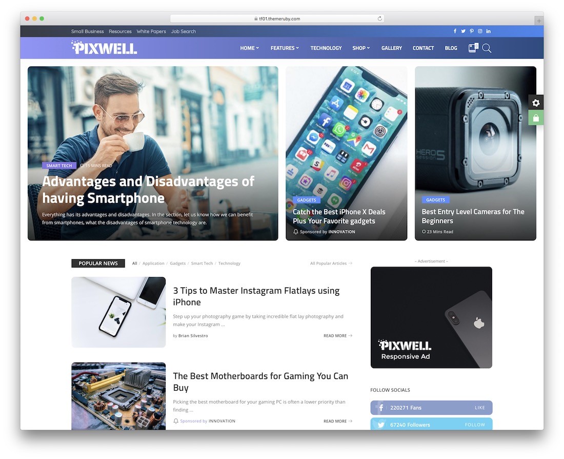 tema wordpress di notizie pixwell