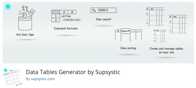 Generatore di tabelle dati Data Tables Generator