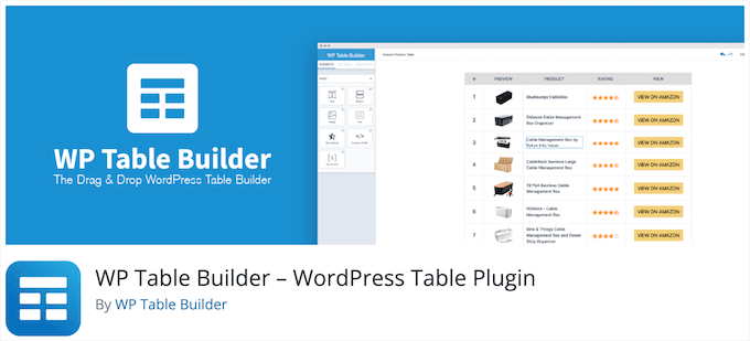 Costruttore di tabelle WP WP Table Builder