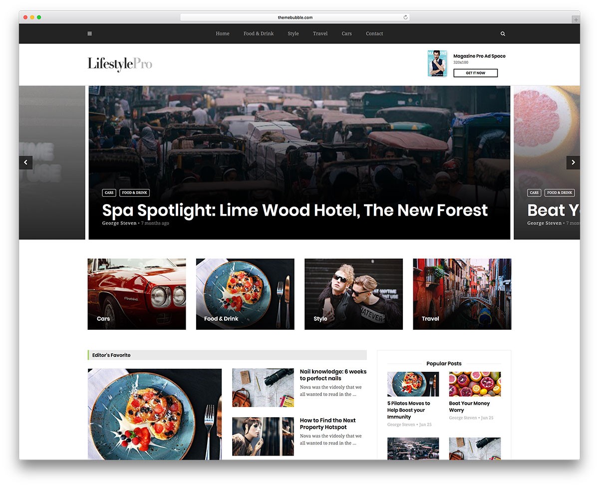 tema WordPress della rivista di lifestyle