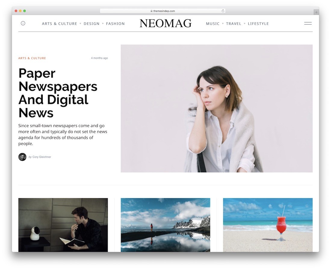 tema wordpress stile neomag