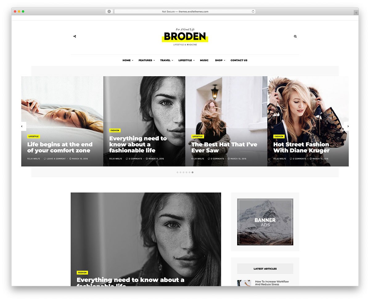 tema WordPress stile di vita