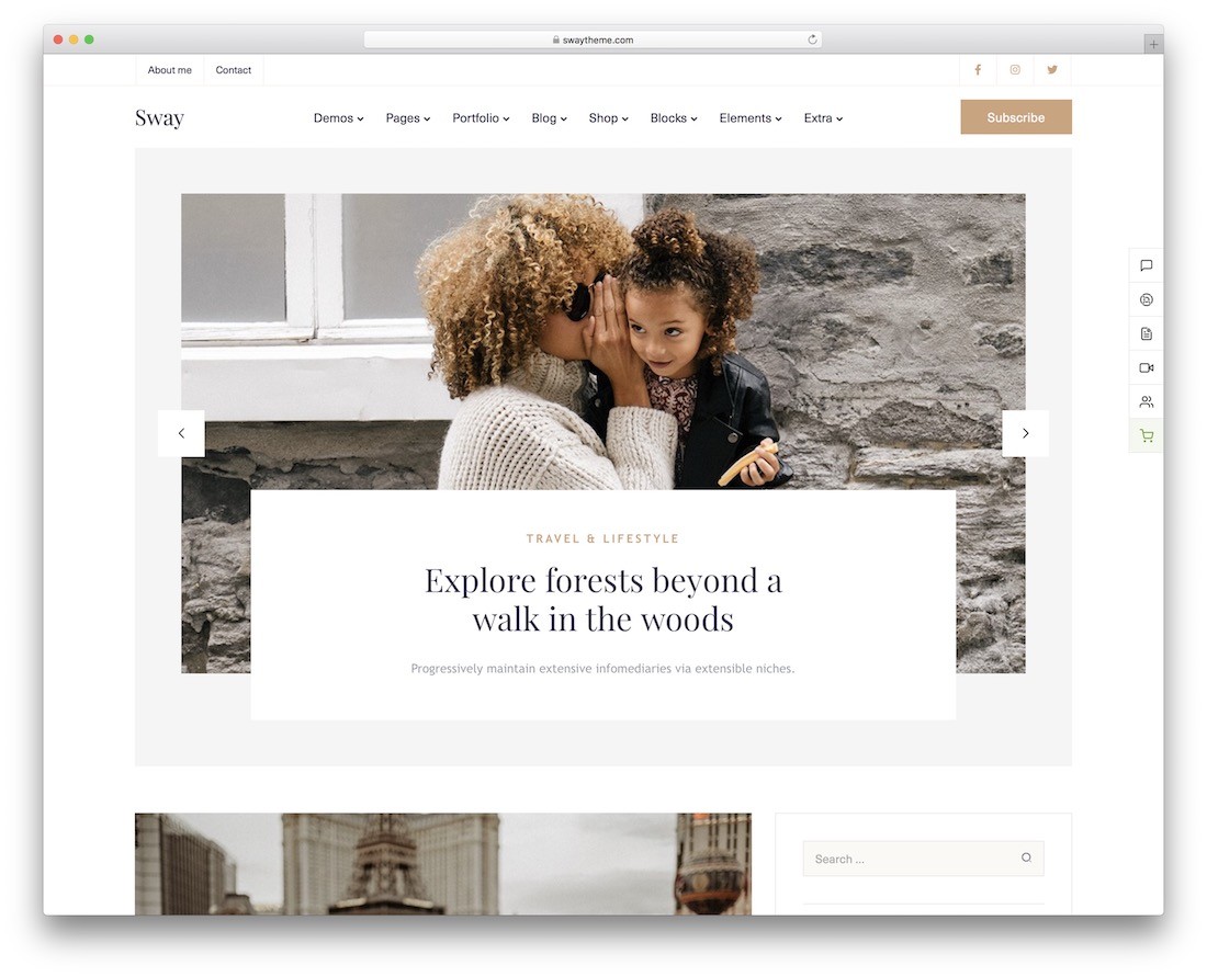 tema wordpress stile di vita ondeggiante