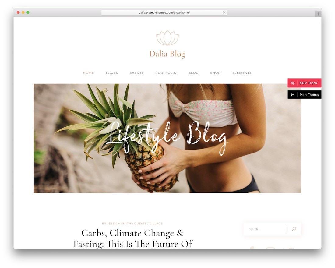 tema wordpress stile di vita dalia