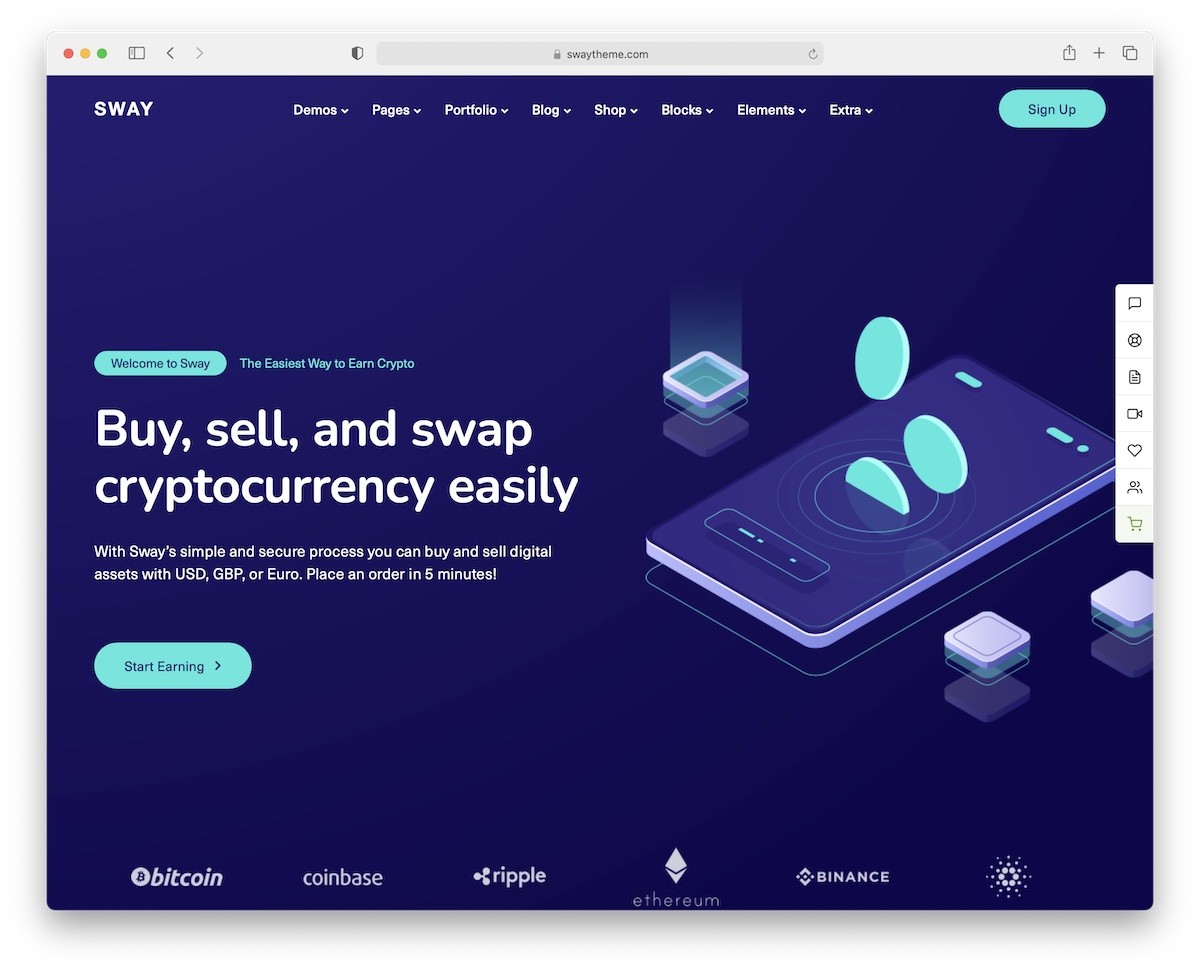 tema wordpress cryptocurrency bergoyang