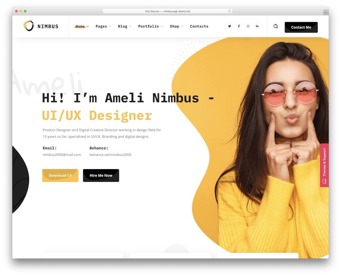 thème wordpress nimbus pour les programmeurs