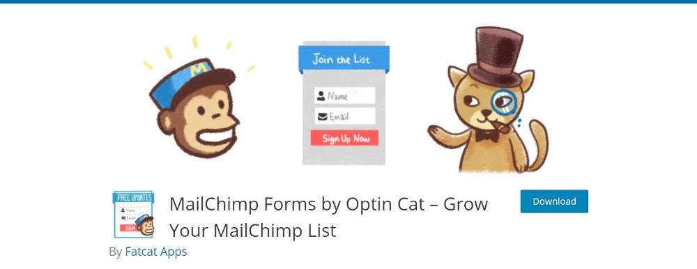แบบฟอร์ม MailChimp โดย OptinCat