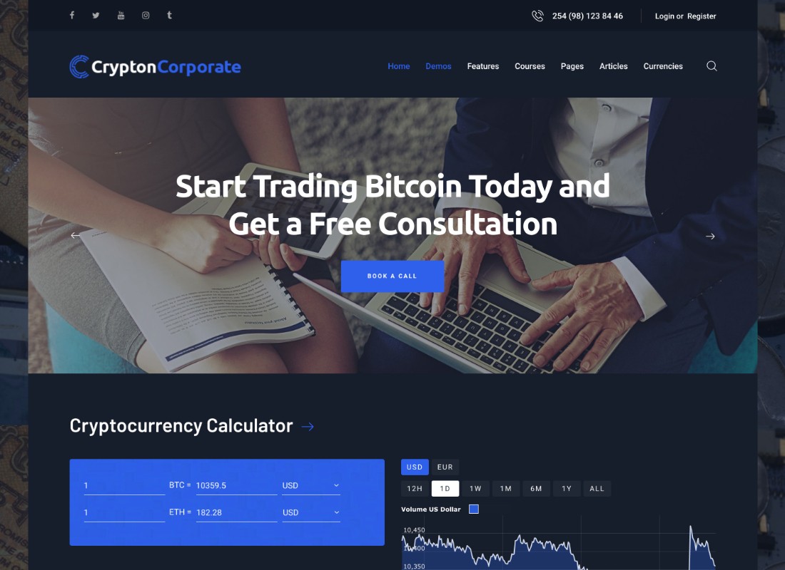 Krypto | Wielozadaniowy kryptowalutowy motyw WordPress