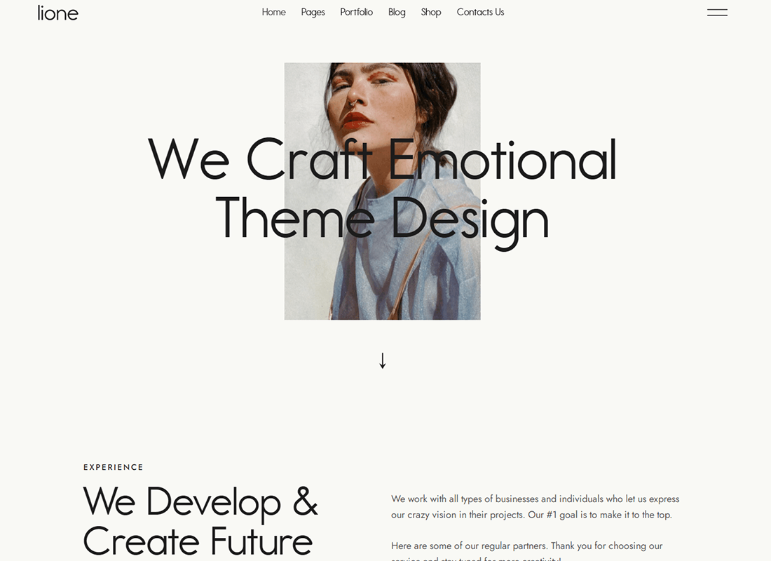 Lione - osobiste portfolio dla kreatywnych motyw WordPress