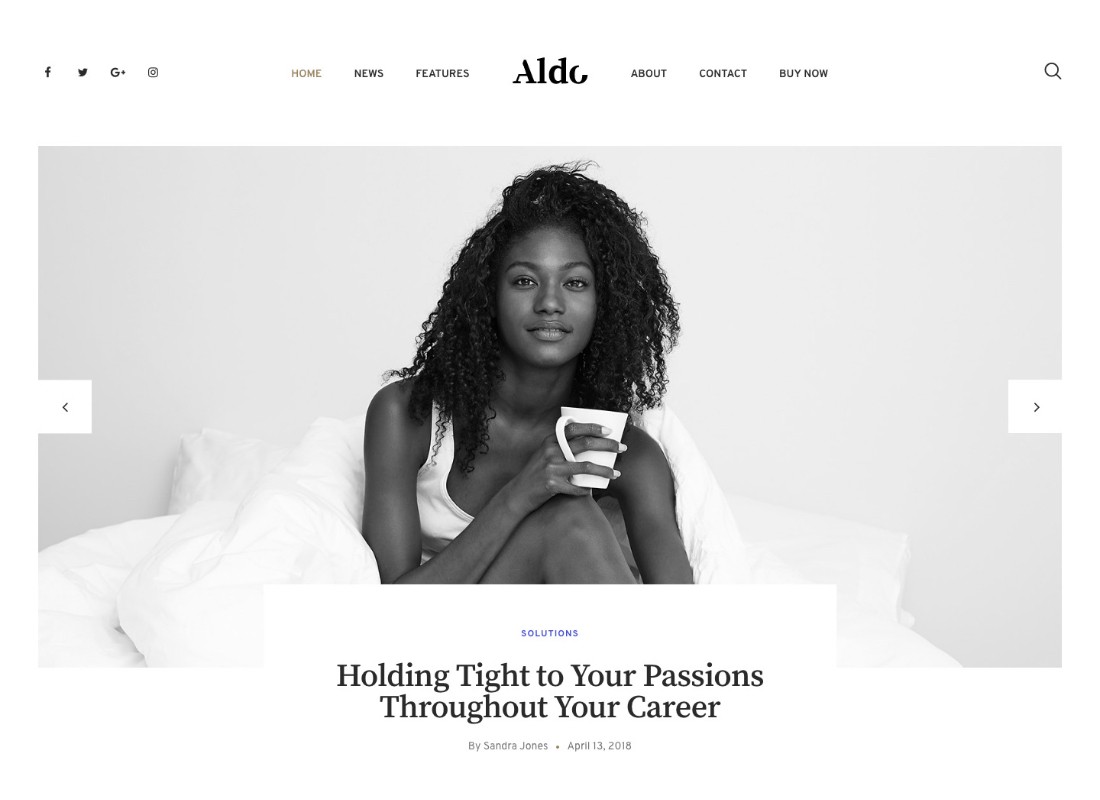Aldo | Motyw WordPress Gutenberg Blog