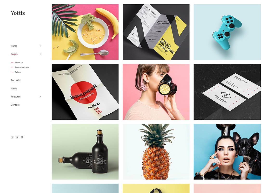 Yottis | Personal Creative Portfolio Motyw WordPress + Sklep