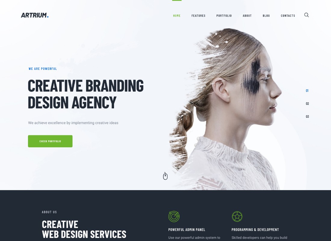 Artrium | Motyw WordPress dla agencji kreatywnych i studia internetowego