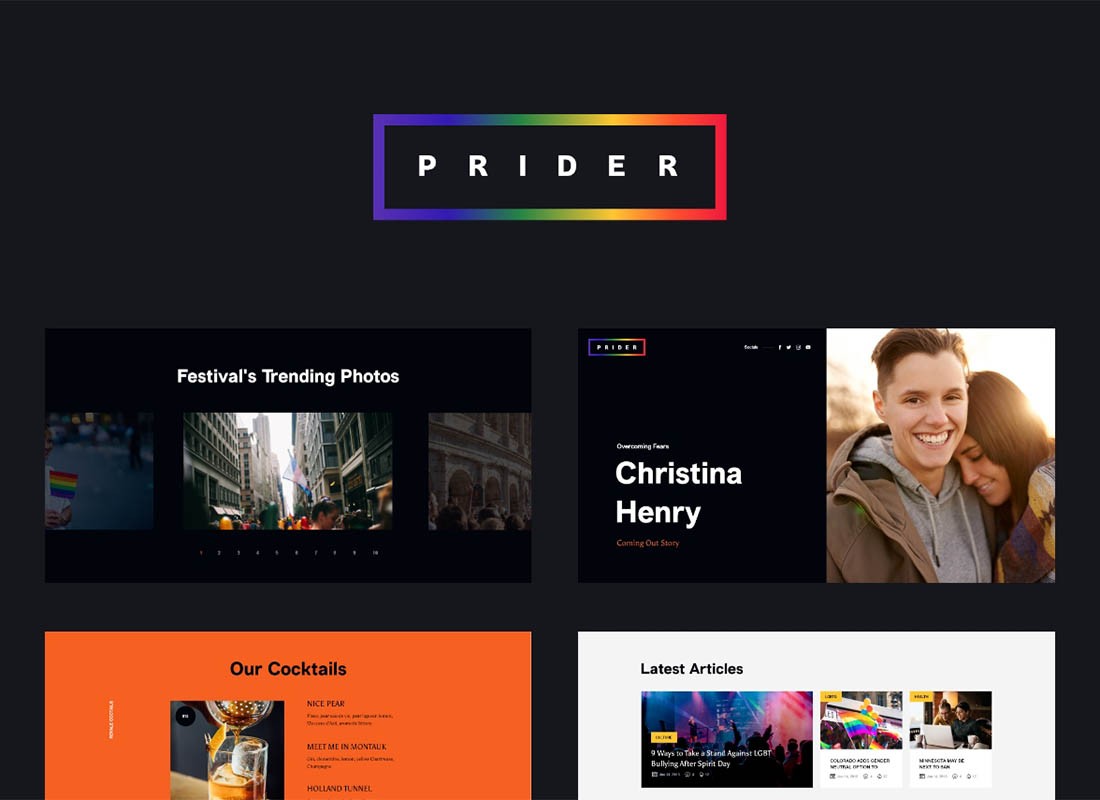 ไพรเดอร์ | LGBT & Gay Rights Festival ธีม WordPress + บาร์