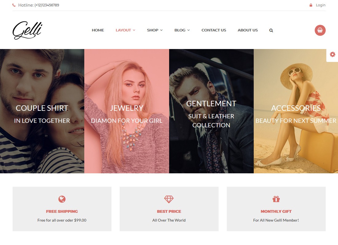 Gelli | Motyw WooCommerce na biżuterię / perfumy / akcesoria / sklep z rękodziełem