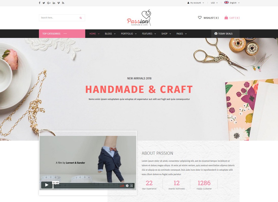 Pasja | Ręcznie robiony i rzemieślniczy motyw WordPress WooCommerce