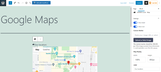 Edit peta Anda di WordPress Edit your map in WordPress