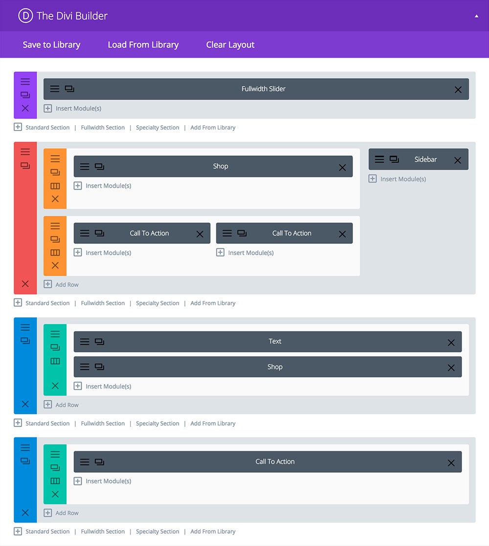 divi-builder-page-التخطيطات