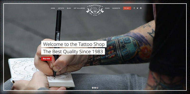 Tattoo Pro - Thème WordPress pour votre boutique de tatouage