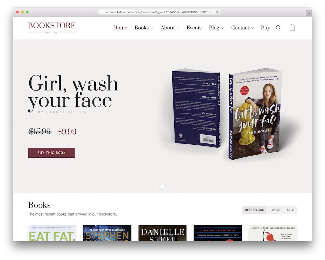 ธีมร้านหนังสือ kalium wordpress
