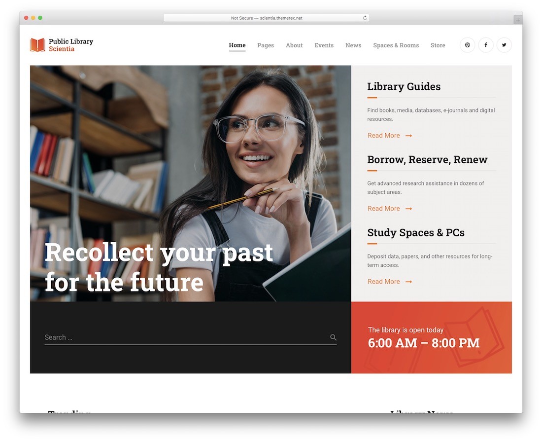 ธีมร้านหนังสือ scientia wordpress