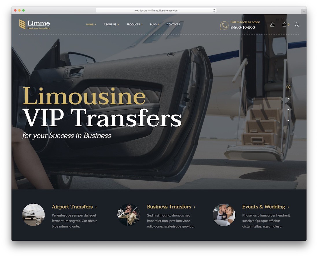 Limme Limousine WordPress-Theme