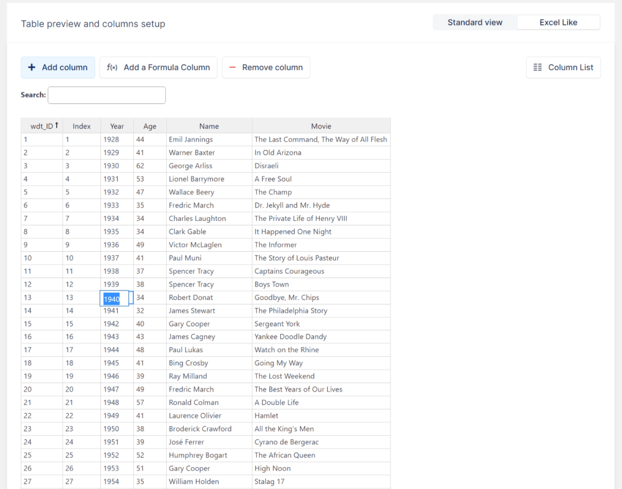 wpdatatables โปรแกรมแก้ไข excel
