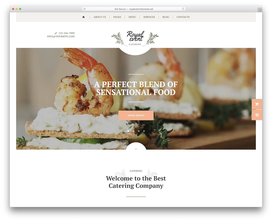 Kraliyet etkinlik planlayıcısı wordpress teması.