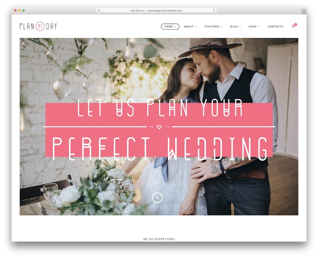 günümü planla olay planlayıcı wordpress teması.
