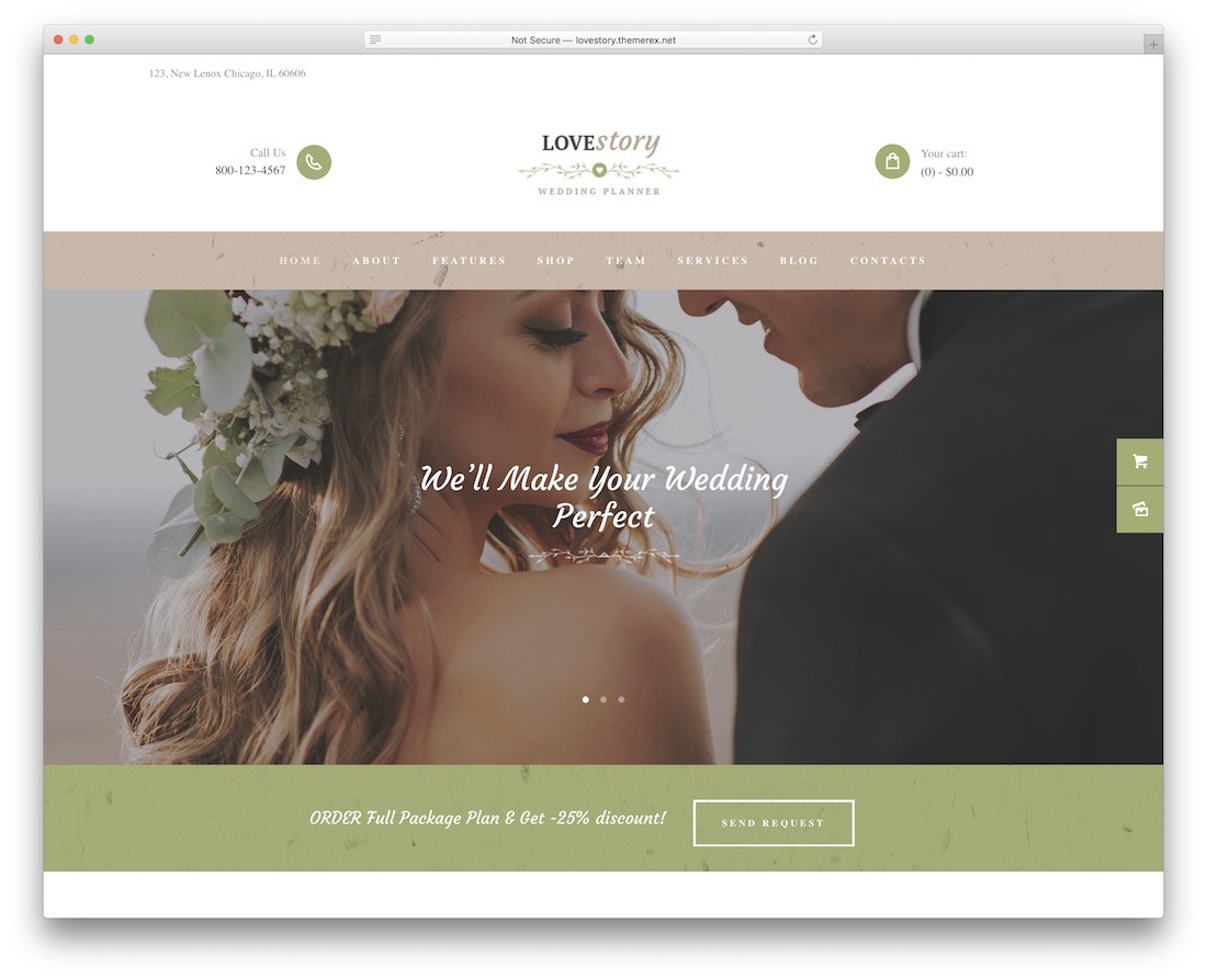 aşk hikayesi olay planlayıcı wordpress teması.