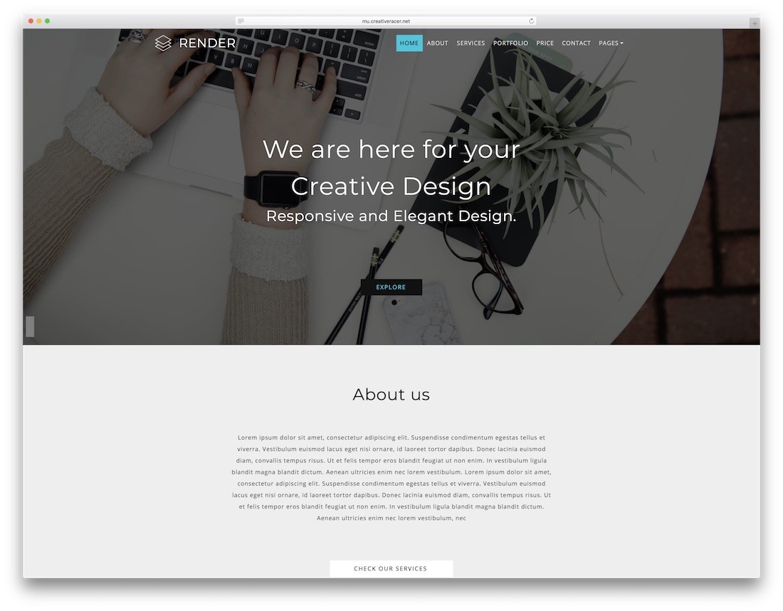 rendere il modello di adobe muse