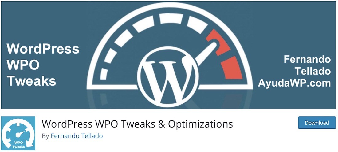 wpo tweaks wordpress eklentisi