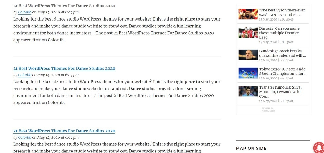 Agregador RSS de Feedzy: potente página de demostración de WP Autoblogging y News Aggregator