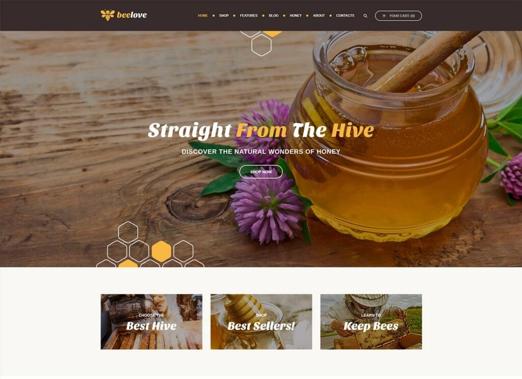 Beelove | Producția de miere și dulciurile magazin online Tema WordPress