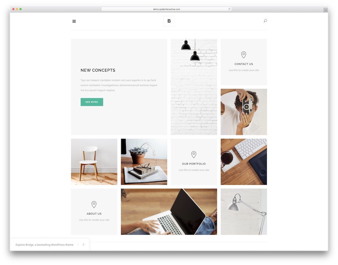 ponte tema da galeria wordpress