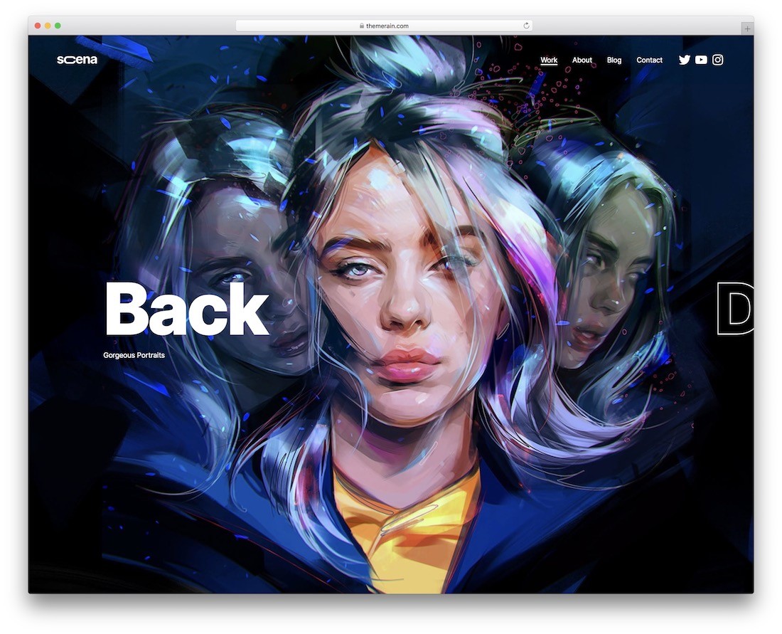 scena tema da galeria wordpress