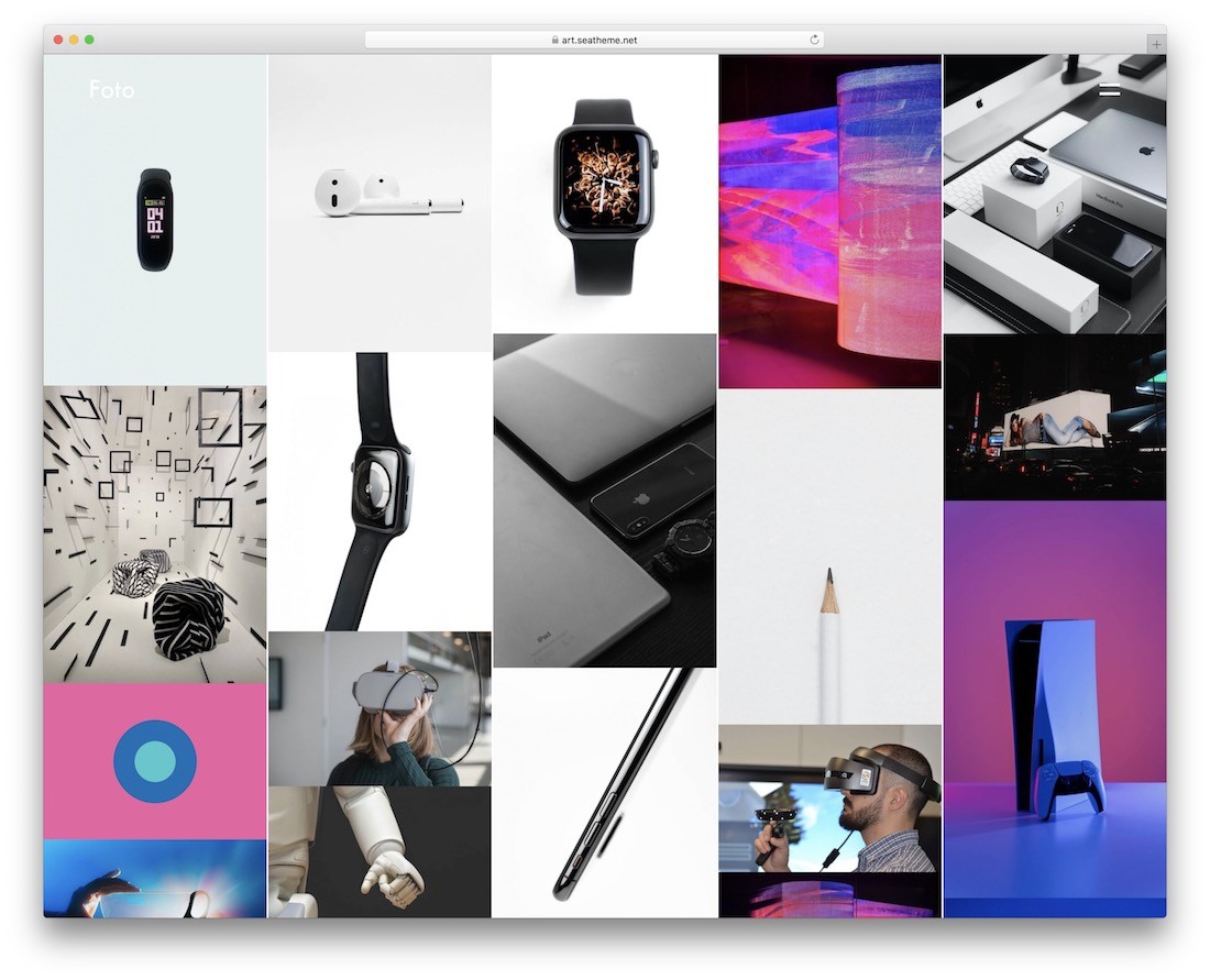 tema da galeria de arte wordpress