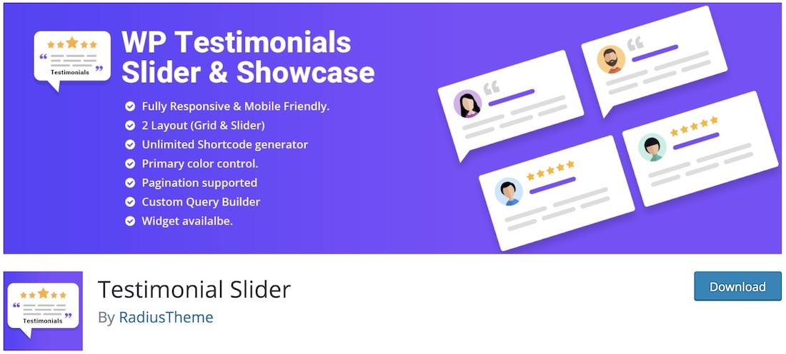 plug-in wordpress per lo slider delle testimonianze