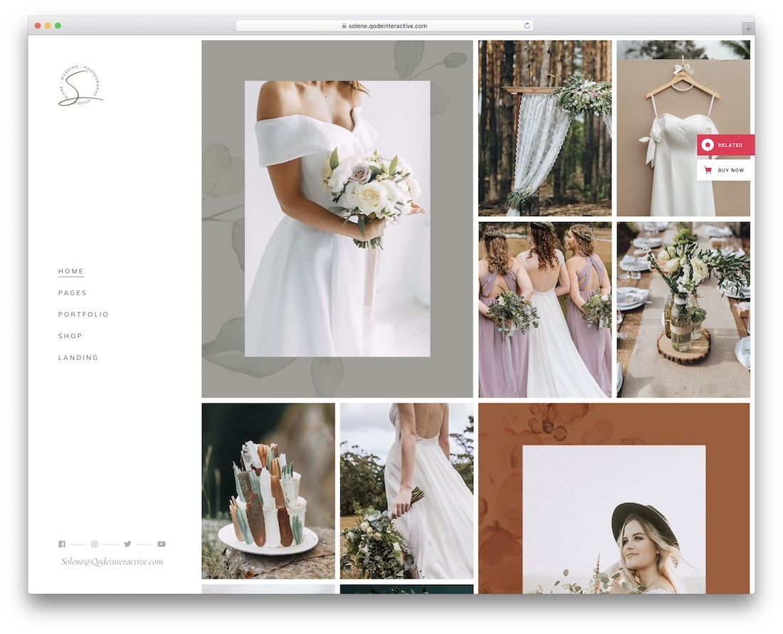 solene tema del matrimonio wordpress