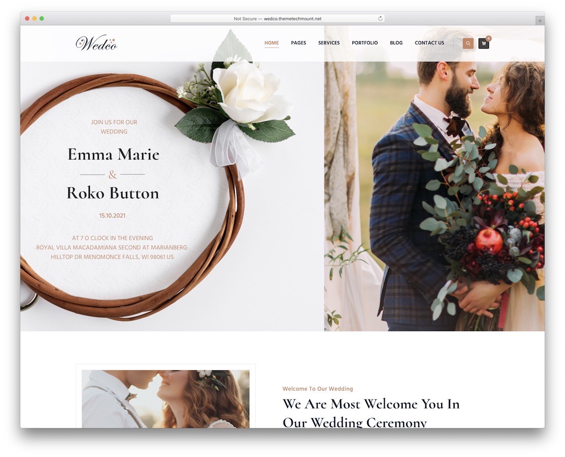 tema matrimonio wordpress wedco