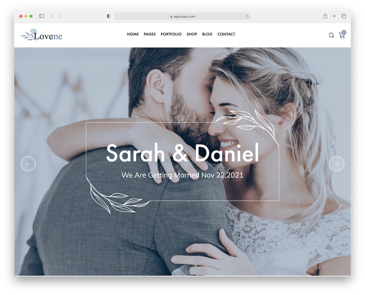 tema wordpress di matrimonio d'amore