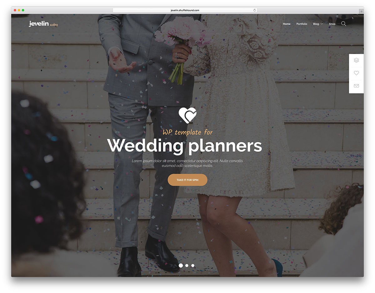 jevelin-matrimonio-wordpress-tema del sito web