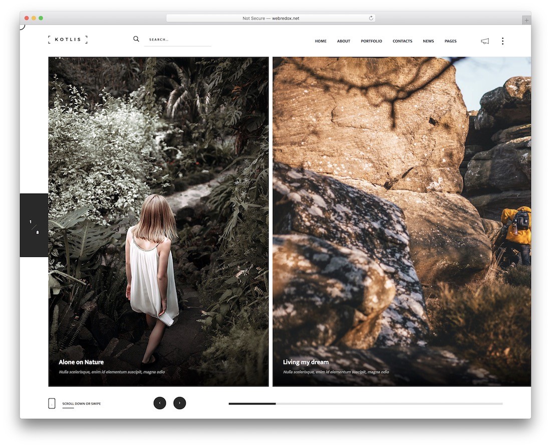 tema blog fotografi kotlis wordpress