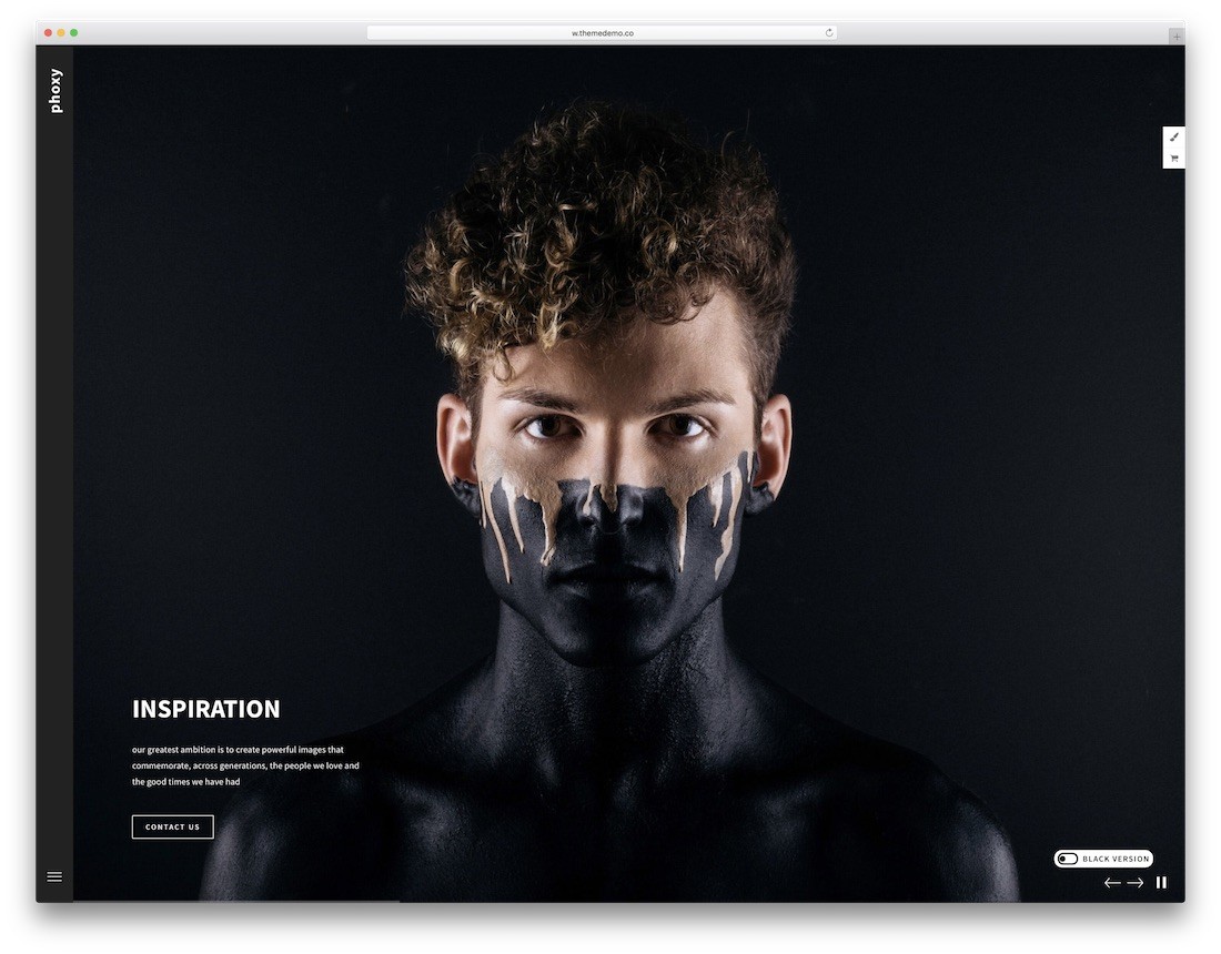 tema blog fotografi wordpress phoxy